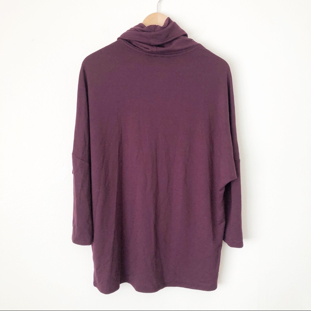 Caslon Purple Knit Mock Neck Dolman Sweater Top - Picture 7 of 9